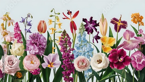 A lot of different flowers