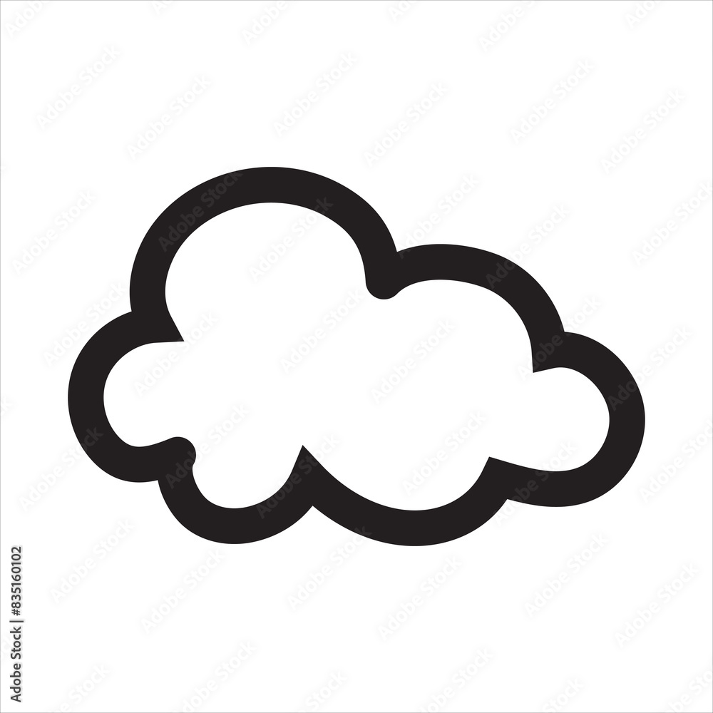 Cloud hand painted with brush. Doodle cloud icon. Png clipart isolated on white background. EPS 10/AI Cloud hand painted with brush. Doodle cloud icon. Png clipart isolated on white background. EPS 10/AI