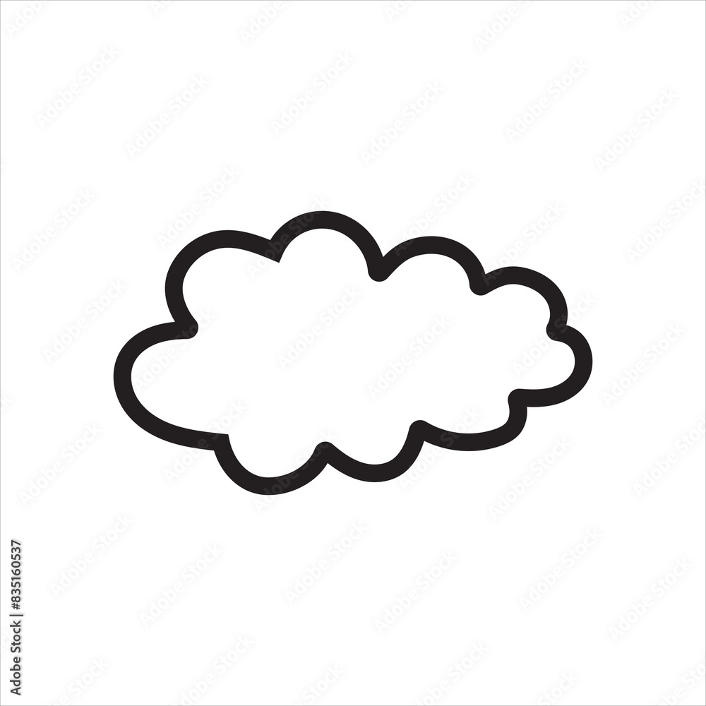 Cloud hand painted with brush. Doodle cloud icon. Png clipart isolated on white background. EPS 10/AI Cloud hand painted with brush. Doodle cloud icon. Png clipart isolated on white background. EPS 10/AI