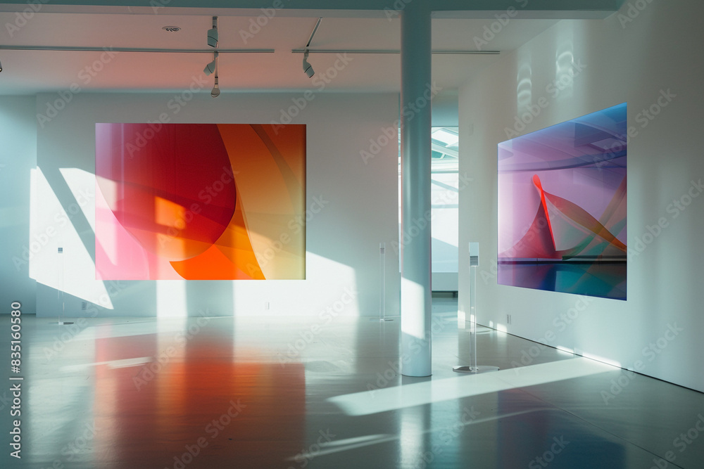 Minimalist Avant Art Gallery featuring contemporary lenticular art in a ...