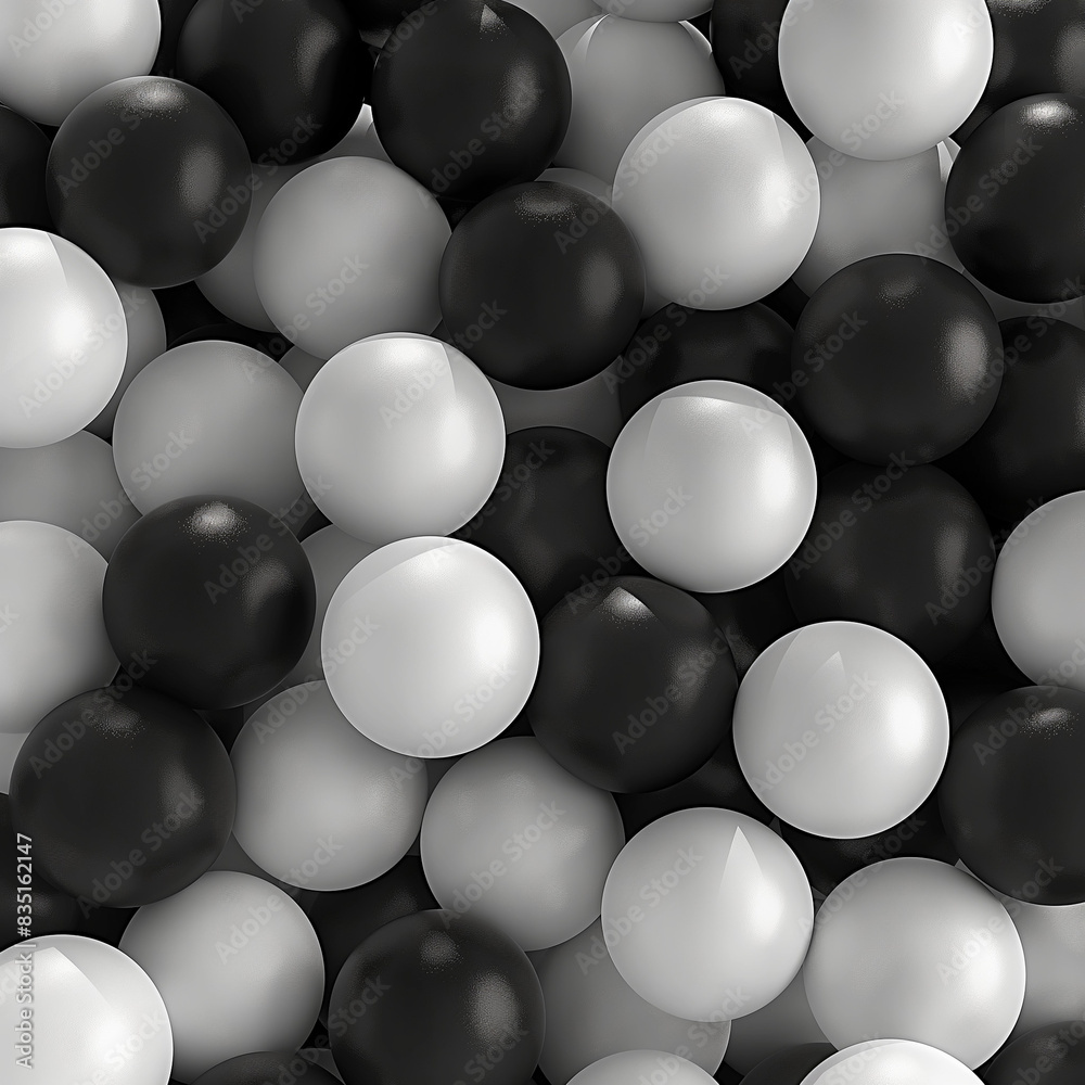 Monochrome Easter: Black and White Egg Sea Monochrome Easter: Black and White Egg Sea