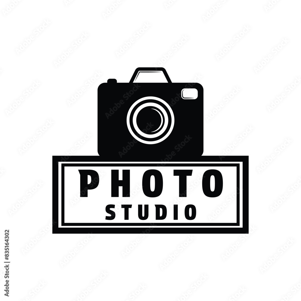 Photo studio camera logo design concept idea