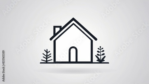 “Modern Minimalist Home Icon”