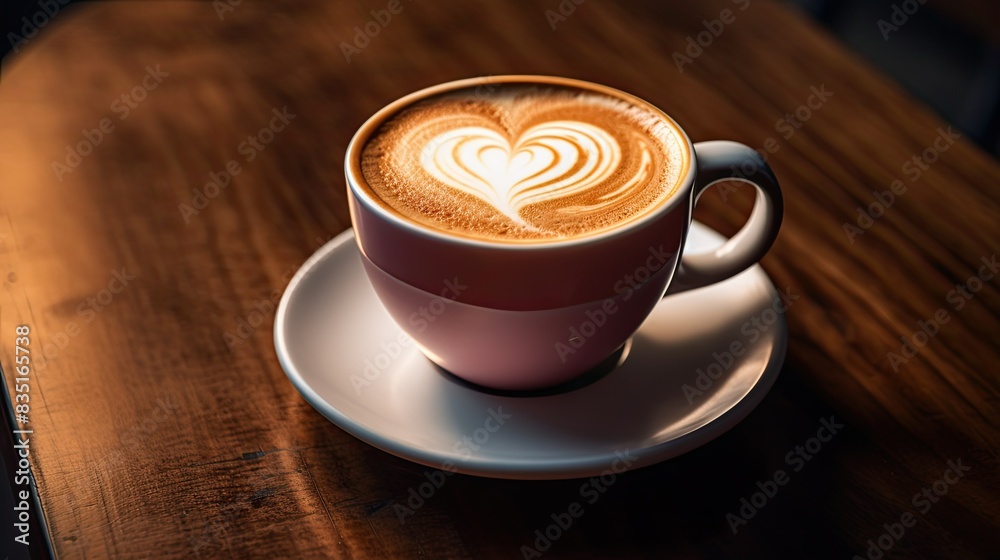 Photograph of a golden espresso shot pouring into a ceramic cup, crema swirling on top Photograph of a golden espresso shot pouring into a ceramic cup, crema swirling on top