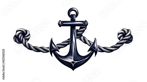 anchor with rope photo