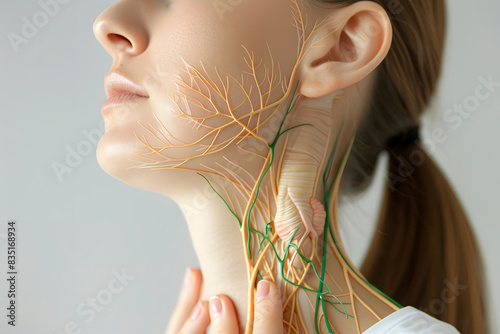 Woman Lymphatic drainage system 