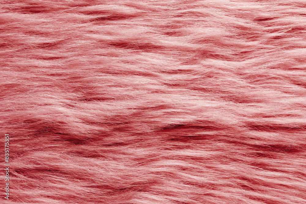 Fototapeta premium Texture of color faux fur as background, closeup