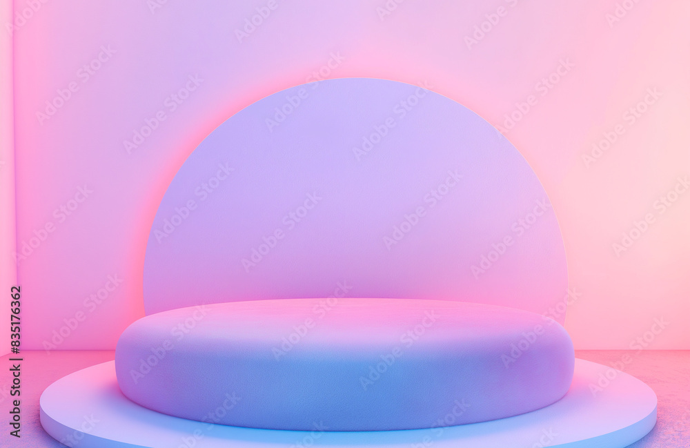 Pastel fluffy soft Wool pink Podium with Dreamy Diffused Lighting for Product Display Background, Y2K Pastel fluffy soft Wool pink Podium with Dreamy Diffused Lighting for Product Display Background, Y2K