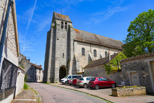 Church of Our Lady and of Saint Lawrence in Grez-sur-Loing in the French department of Seine et Marne, Paris Region, France photo