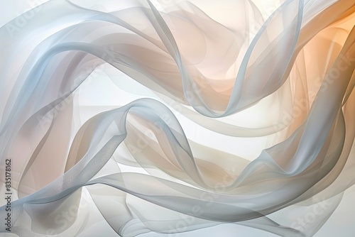 Gentle curves in light hues, creating a calming and abstract representation of health photo