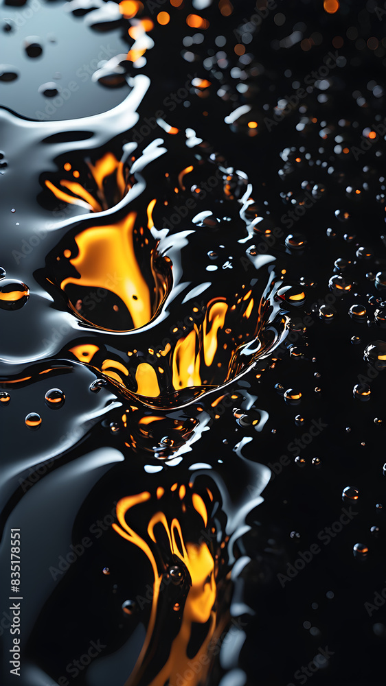 Fototapeta premium abstract liquid background black and white paint 