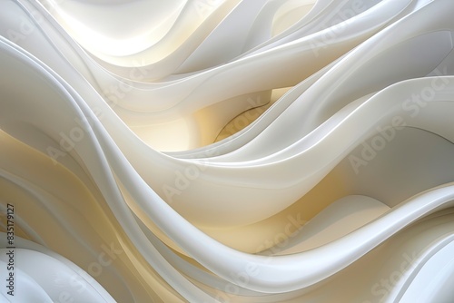 Gentle curves in light hues, creating a calming and abstract representation of health photo