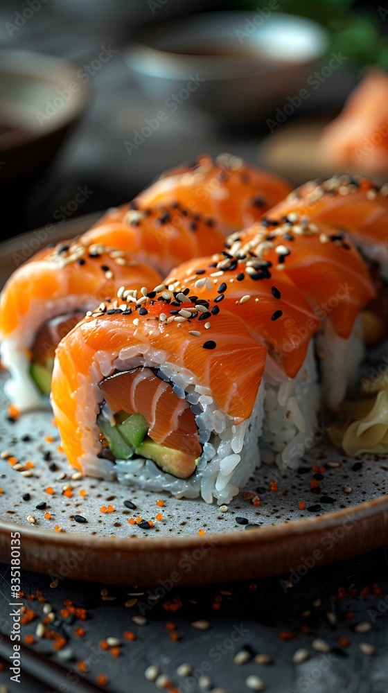 Sushi is not just a delicious food. But it is also a work of art that reflects culture. delicacy of every step of the Japanese people From selecting ingredients, preparing, arranging and serving. Sushi is not just a delicious food. But it is also a work of art that reflects culture. delicacy of every step of the Japanese people From selecting ingredients, preparing, arranging and serving.
