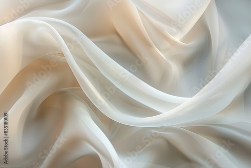 Gentle curves in light hues, creating a calming and abstract representation of health photo