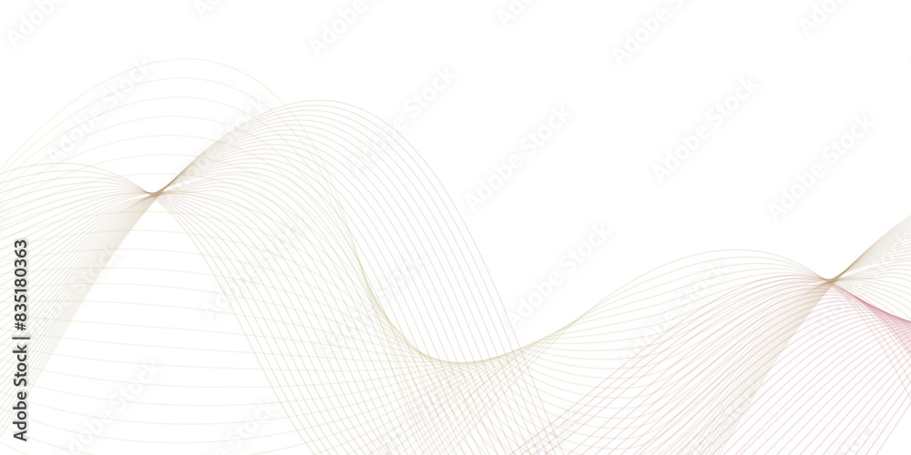 Abstract backdrop with smoth wave gradient lines on white background. Modern technology background. Vector illustration. Abstract backdrop with smoth wave gradient lines on white background. Modern technology background. Vector illustration.