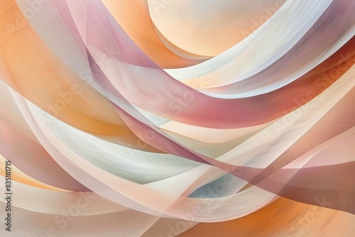 Gentle curves in light hues, creating a calming and abstract representation of health photo