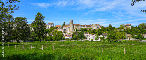 Panoramic view of Château-Landon, a rural village of the Gâtinais in the French department of Seine-et-Marne, France photo