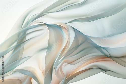 Gentle curves in light hues, creating a calming and abstract representation of health photo