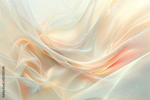 Gentle curves in light hues, creating a calming and abstract representation of health photo