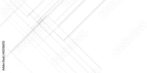Abstract geometric background banner and business technology concept, White background business line pattern of geometry, soft white or grey abstract modern geometric lines.