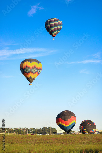 hot air balloon in flight