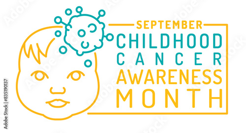 Childhood cancer  tumor in kids international month.