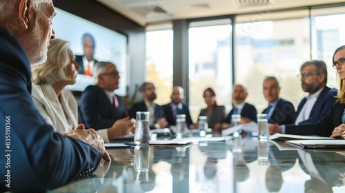 Chairperson Leading Board of Directors Meeting in Professional Office Setting