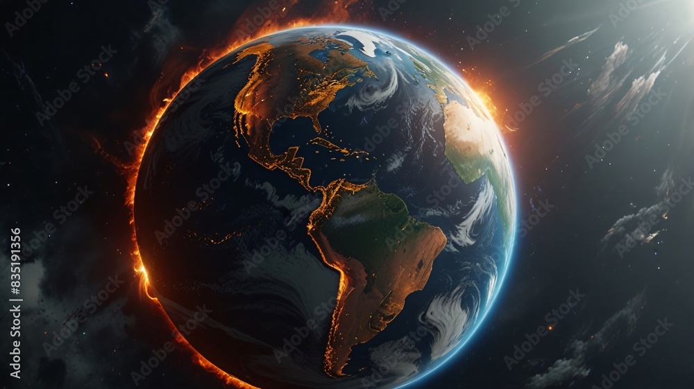 Obraz premium global warming