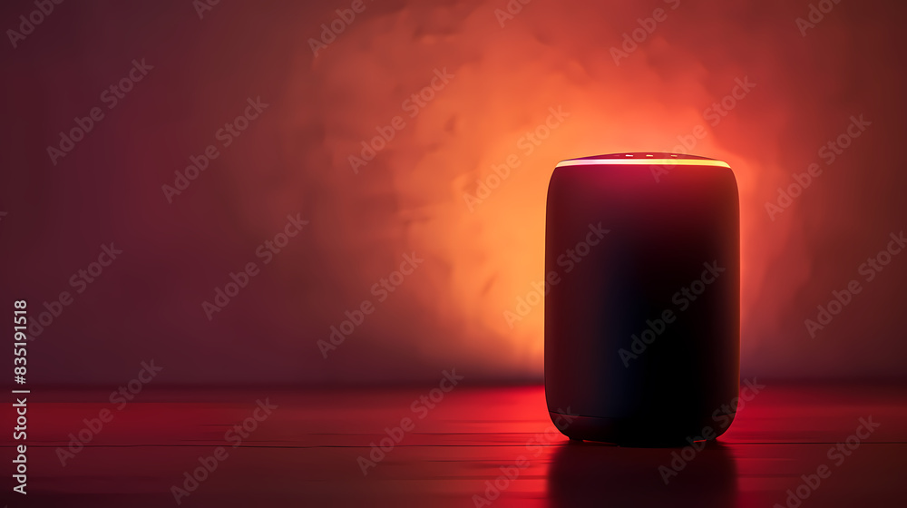 A small black device on a table A small black device on a table