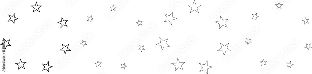 Stars of various sizes arranged in a circle. Round frame, border. Design element, ornament. Black star shape, simple symbol. Vector illustration eps 10. Stars of various sizes arranged in a circle. Round frame, border. Design element, ornament. Black star shape, simple symbol. Vector illustration eps 10.