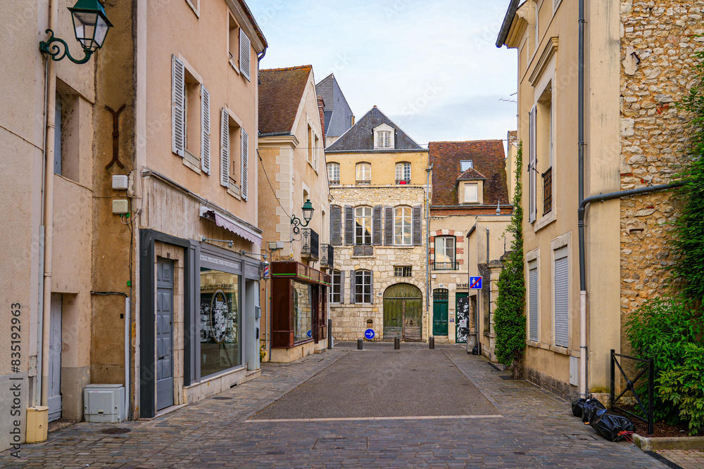 Fototapeta premium Street of the old town of Montargis aka 