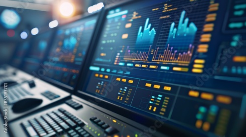 Wallpaper Mural a high-tech cybersecurity operations center, buzzing with intense activity and a sense of urgency. The scene showcases a room filled with rows of computer monitors, displaying intricate network  Torontodigital.ca