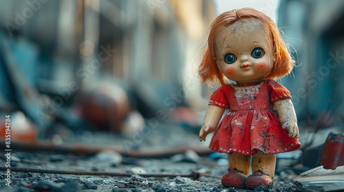 A Forgotten Doll in a Desolate Environment