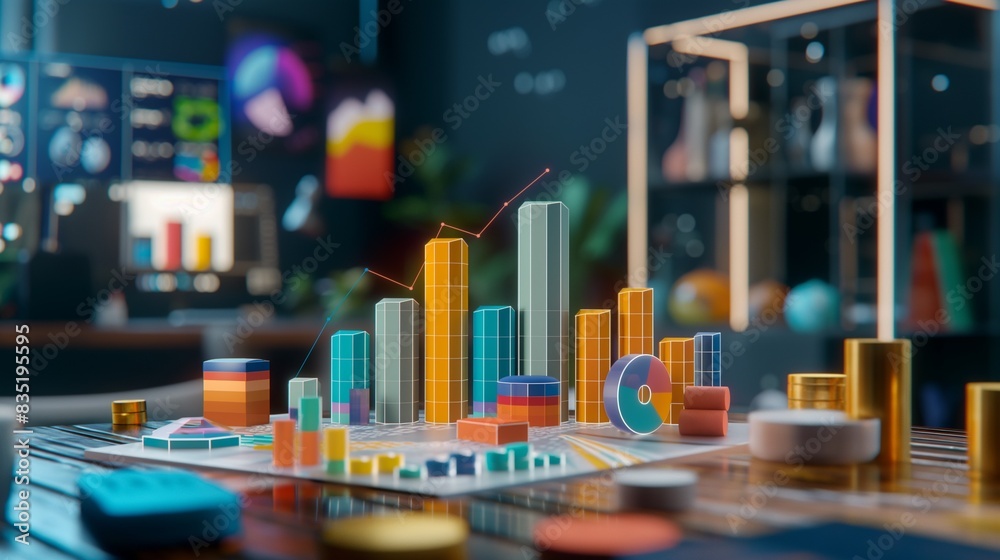 Colorful Business Charts And Graphs Analysis. Colorful Business Charts And Graphs Analysis.