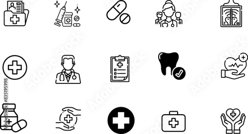 Medical vector art Icons.
