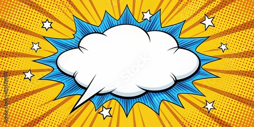 Speech bubble with hand-drawn design for comic book s, speech bubble, comic text cloud, words balloon, hand-drawn, banner, comic book,cartoon, graphic, isolated, white background, message photo