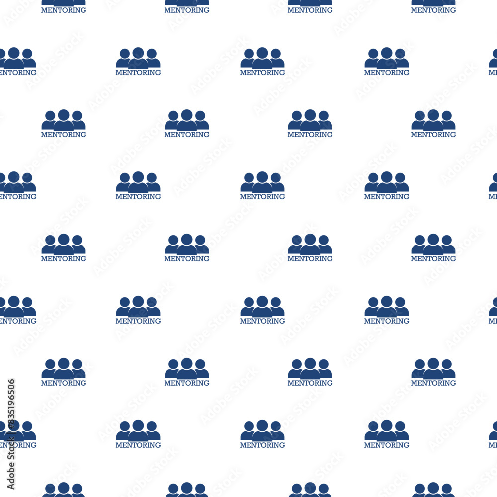 Mentoring sign icon seamless pattern on white Mentoring sign icon seamless pattern on white