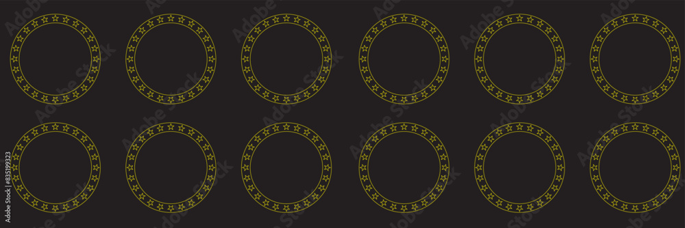 Circle made out of five pointed stars Circle made out of five pointed stars