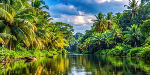 Lush greenery and diverse wildlife in Tortuguero National Park, Costa Rica, Turtle, Haven, Biodiversity, Tortuguero, National Park, Costa Rica, Coastal, Wonders, Wildlife, Nature photo