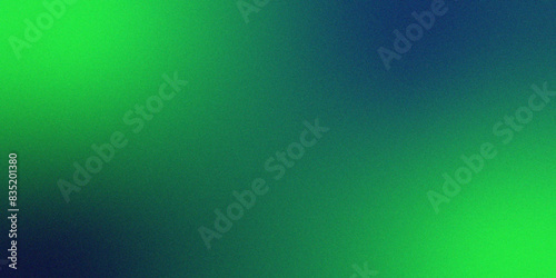 Abstract luxury gradient with Glowing green grainy texture. Textured with rough grain, noise, and bright spots. Green & Blue dark grainy gradient noise glowing texture ombre effect. 