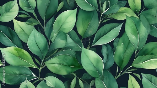 Floral background, tropical leaves with soft colors, inviting, aesthetic, ai generative