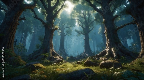 Game art medieval and impressive forest © Damian Sobczyk