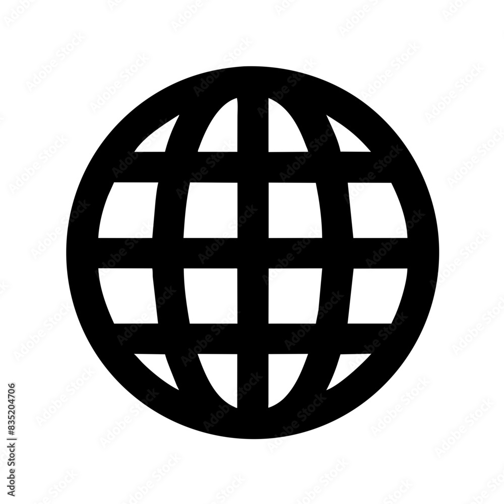 earth globe icon on white background earth globe icon on white background