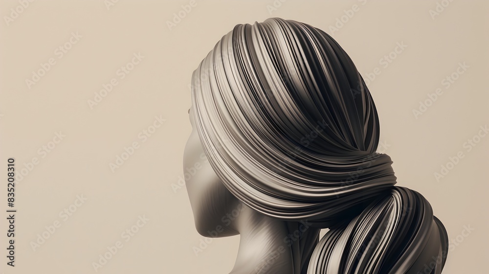 Fototapeta premium Mesmerizing Monochrome Swirls and Graceful Elegance