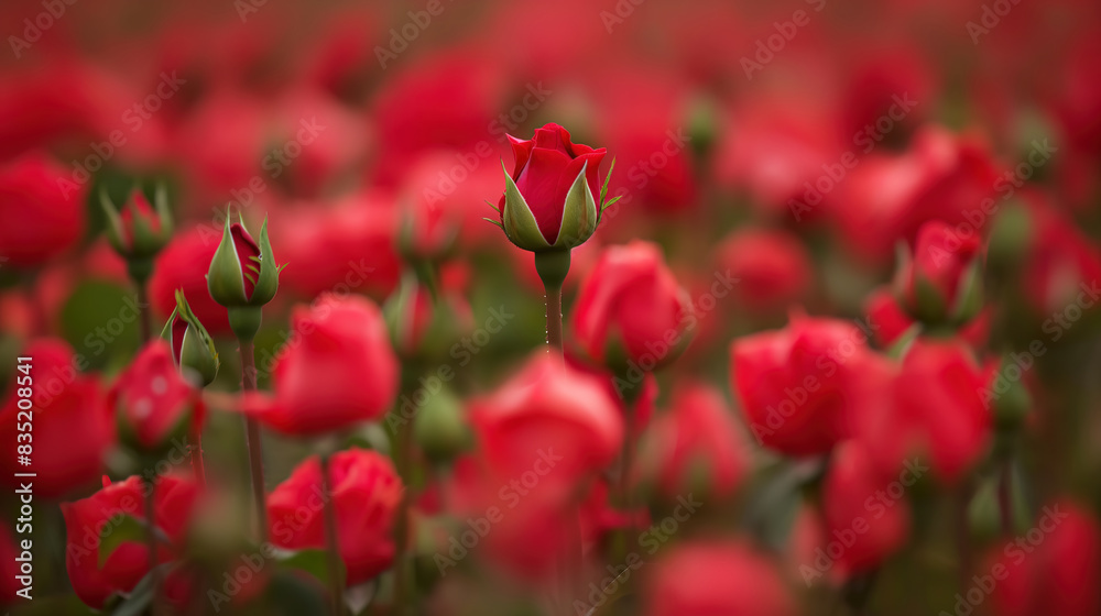 Beautiful and striking representation of red rosebuds Beautiful and striking representation of red rosebuds