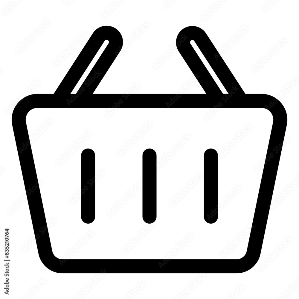 basket line icon vector illustration isolated on white background basket line icon vector illustration isolated on white background