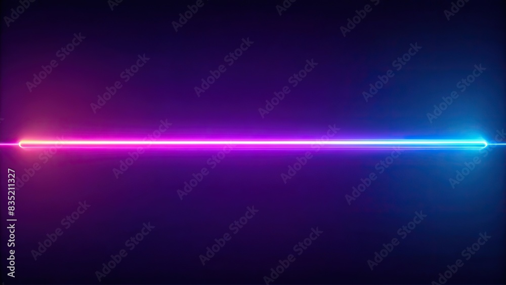 A simple neon-like glowing straight line with a horizontal line, emitting a fantastical light, neon, glowing, straight, line, horizontal, light, fantastical, abstract, background, vibrant