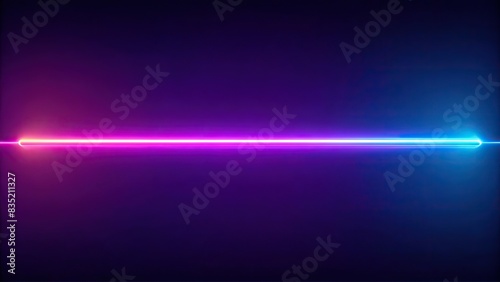A simple neon-like glowing straight line with a horizontal line, emitting a fantastical light, neon, glowing, straight, line, horizontal, light, fantastical, abstract, background, vibrant photo