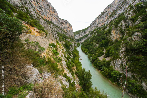 Verdon Gorge, a river canyon located in the southern Alps in France