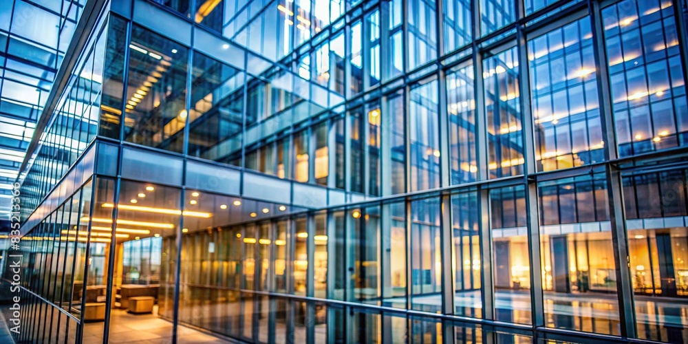 Abstract blurred background of modern glass office building with shallow depth of field , architecture, business, urban, cityscape, skyscraper, professional, corporate, structure, facade